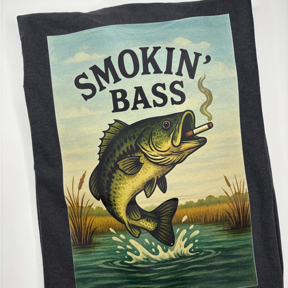 Comfort Colors Black Bass Graphic Tee